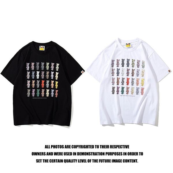 

t shirt chaopai future ape man 28th anniversary limited 28 colors camouflage bear short sleeve, White