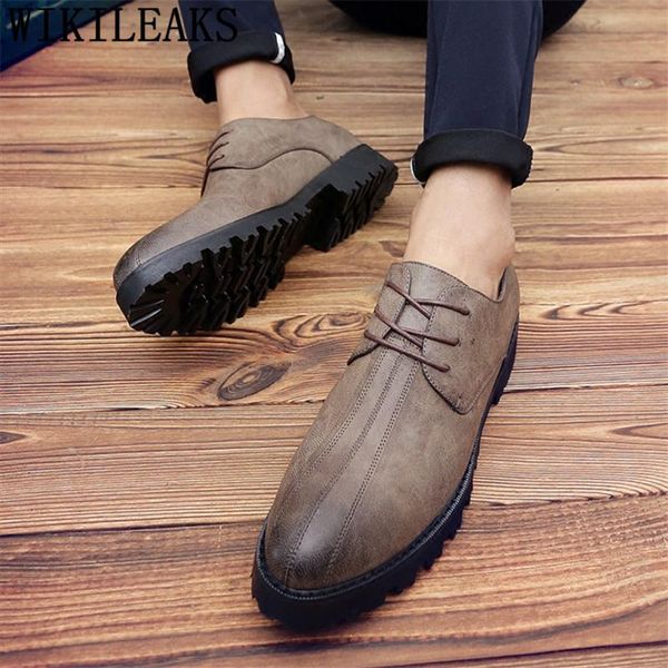 

dress shoes oxford for men formal coiffeur italian loafers leather slip classic 2021 zapatos hombre, Black