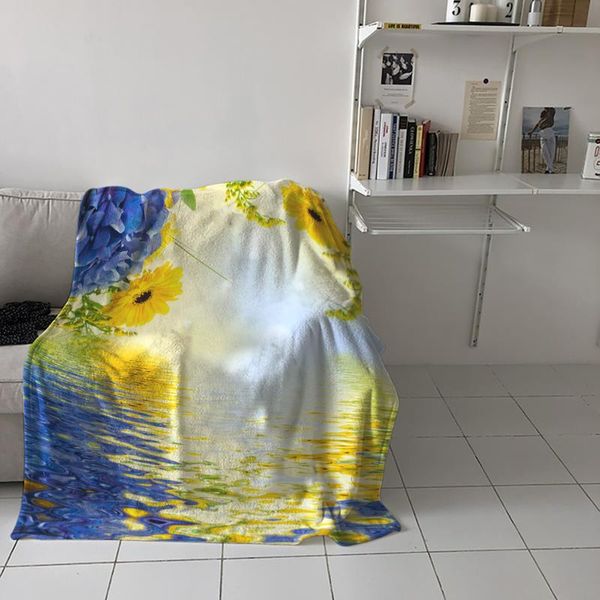 

blankets hydrangea bouquet spring home blanket bedroom living room sofa lounge el travel portable soft