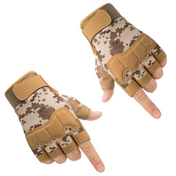 Guanti tattici da uomo Guanti per biciclette Mezza Finger Guanti da caccia militare Guanti da tiro antiscivolo Anti-slip Accessori per lo sport sportivi all'aperto