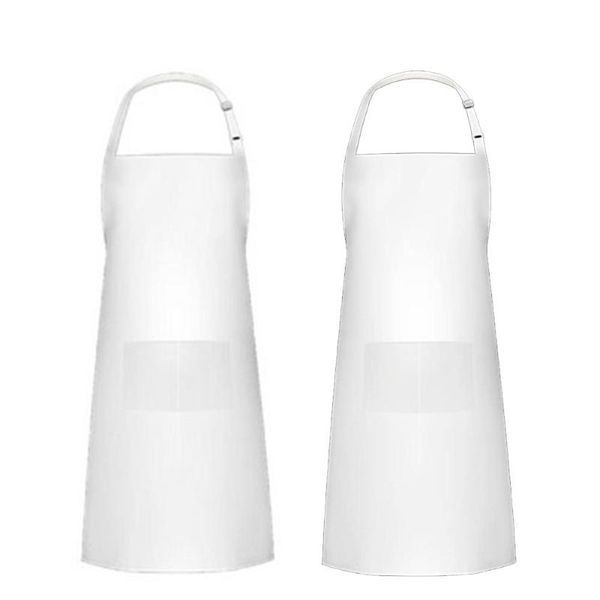 

2pcs adjustable kitchen apron waterproof oil-proof cooking professional chef for women men (white) aprons