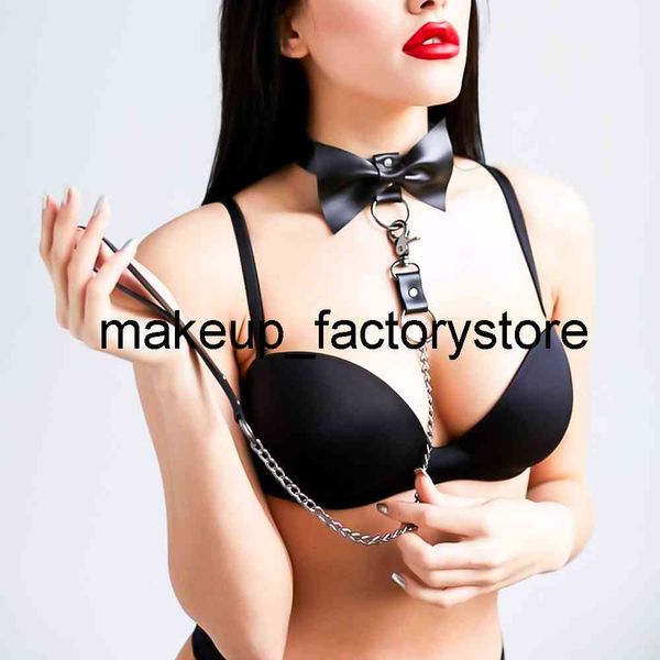 Massage BDSM Boog Lederen Choker Cosplay Bondage Fetish Volwassen 18 Erotisch Speeltjes voor Vrouw Koppels Spelletjes Flirten Winkel Bar Rave Party