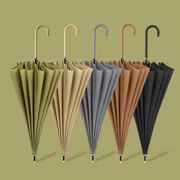 

umbrellas longhandle umbrella rain and sun dual-use s women's japanese ins16 bone forest literature art reinforcedsuper large