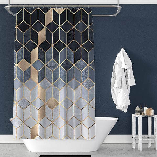 

marble pattern bath curtain waterproof shower curtains geometric printed for bathroom