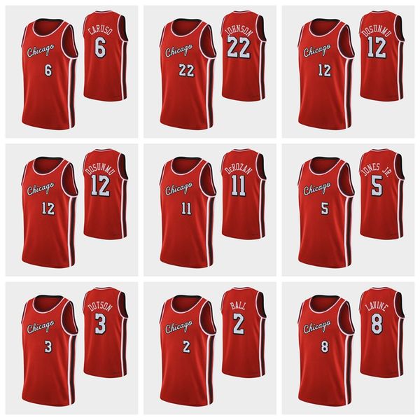 

chicago's men bulls's 2021 basketball demar derozan lonzo zach ayo dosunmu nikola vucevic tony bradley alex caruso derrick jones j, Black;red