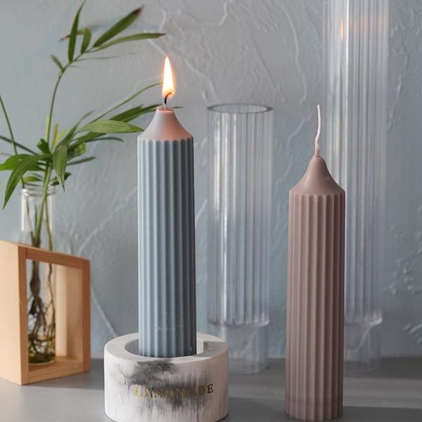 

craft tools long pole candle mold plastic cylindrical making kit large ribbed diy
