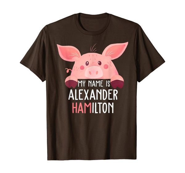 

my name is alexander hamilton shirt pig farmer pig lover, White;black