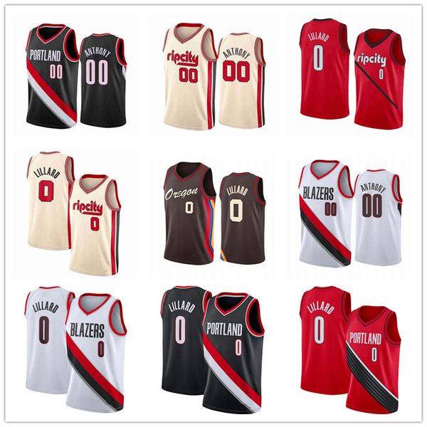 

damian blazer lillard jersey portland trail blazers jersey carmelo 00 anthony jerseys basketball city editionjersey as6fd, Black;red