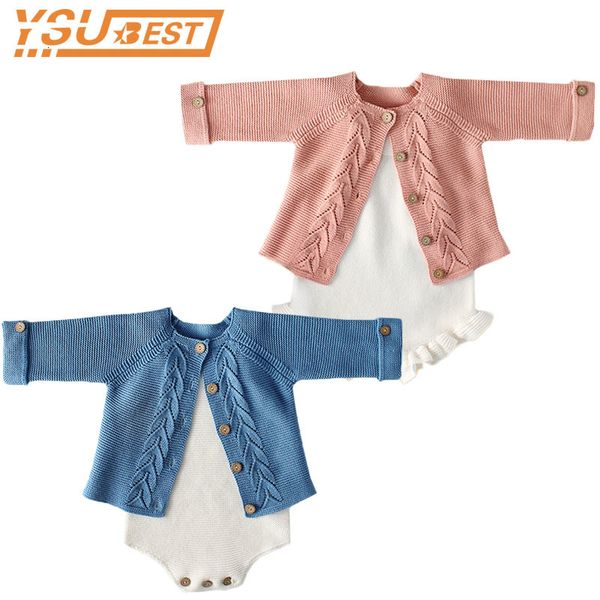

autumn knitted romper set clothes infant newborn girl cardigan boys sweater cotton baby jumpsuit for girls black friday 594m, Blue
