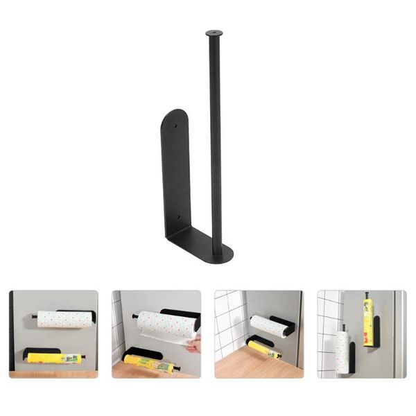 

tissue boxes & napkins 1pc wall-mounted kitchen cling film towel rack bathroom roll hanging