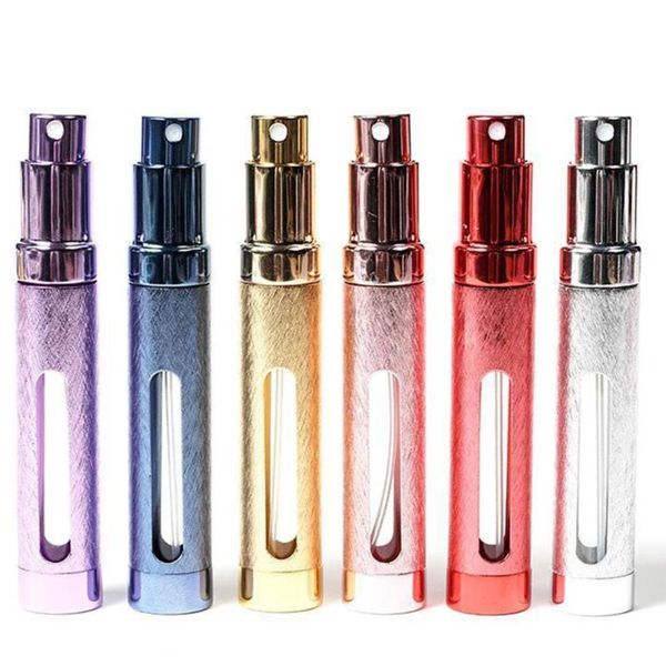 

storage bottles & jars 12ml portable mini aluminum refillable perfume bottle empty atomizer spray scent pump makeup cosmetic liquid containe