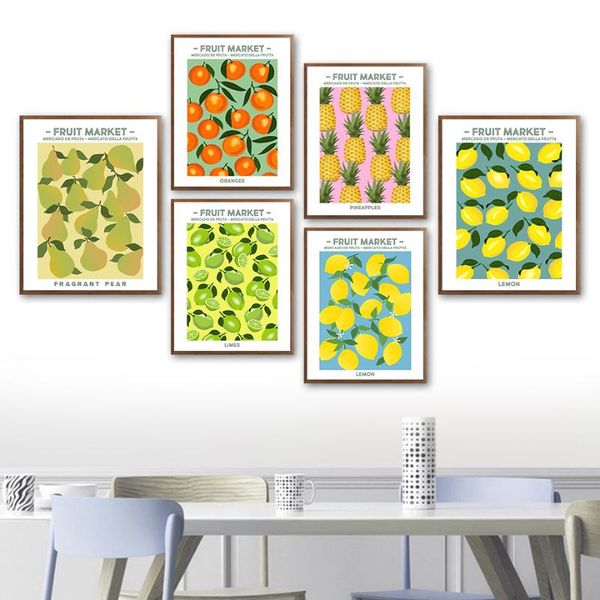 

paintings fruit market oranges cherry strawberry art canvas painting nordic posters and prints wall pictures for dining room decor