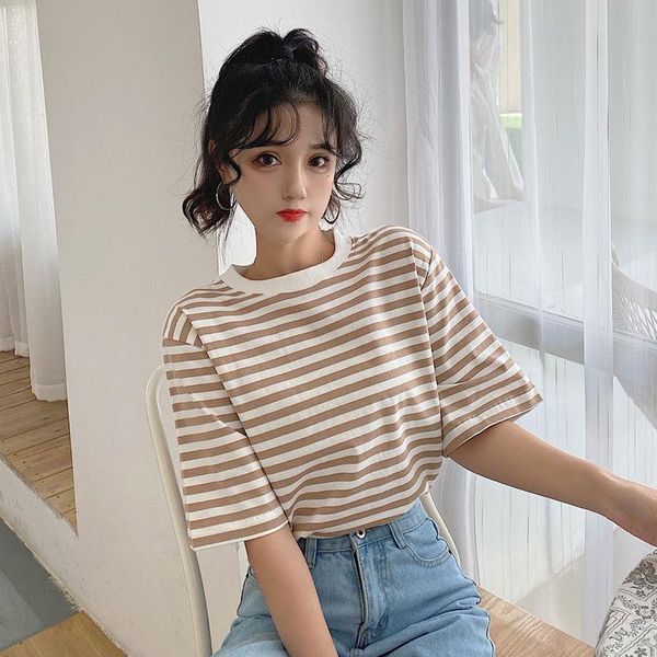 

women's t-shirt harajuku short sleeve women summer kpop oversize cartoon print tees shirt schoolgirl young style clothes, White