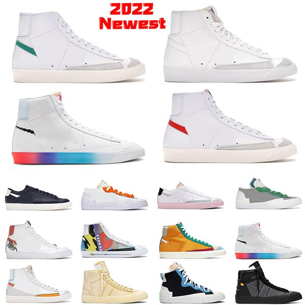 

blazer mid 77 vintage mens casual shoes white black indigo catechu multi-color women men platform trainers low classic green magma orange fl