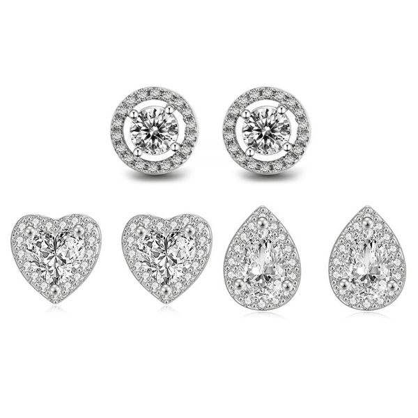 

stud shiny aesthetic earring for women year gift piercing gorgeous cz zircon women's earing fashion jewelry accessories e082, Golden;silver