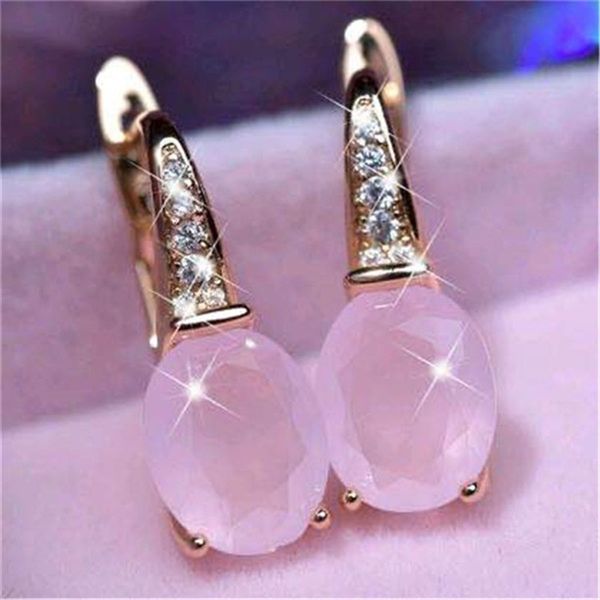 

ellipse rhinestone eardrop fashion women rose gold metal ear pendants charm crystal earring alloy jewelry accessories 2 5lr n2, Golden;silver