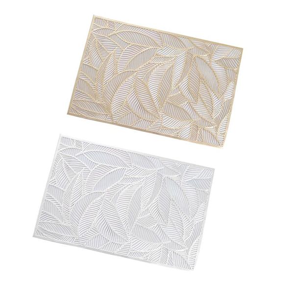 

mats & pads placemat pvc hollow waterproof non-slip thickened table mat gold silver tea japanese style rectangular heat insulation
