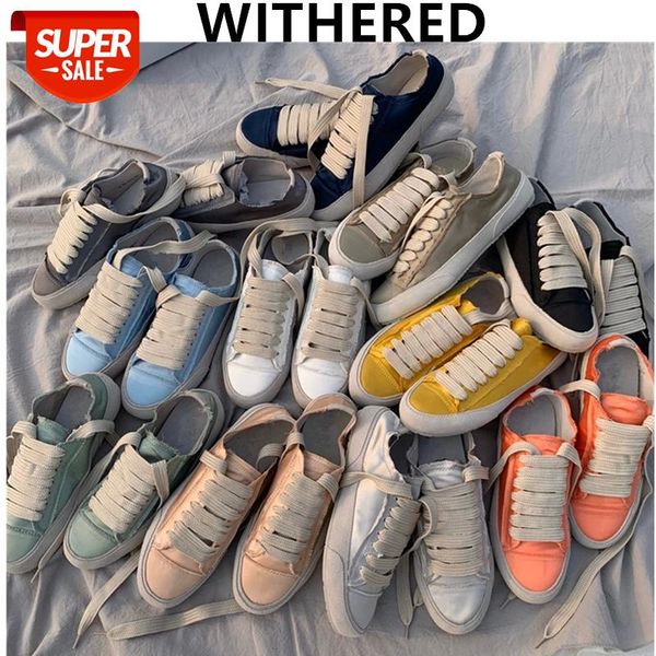 

Withered 2020 new canvas shoes women ins fashion blogger vintage silk colorful soft sole casual shoes sneakers women woman #kj9F