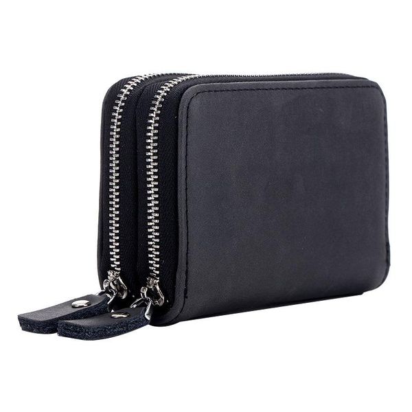 

card holders men women fashion genuine leather zipper holder wallets, Brown;gray
