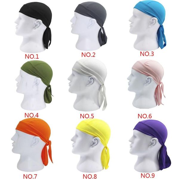 

cycling caps & masks cap quick dry head scarf summer running riding bandana headscarf ciclismo pirate headband men balaclava, Black