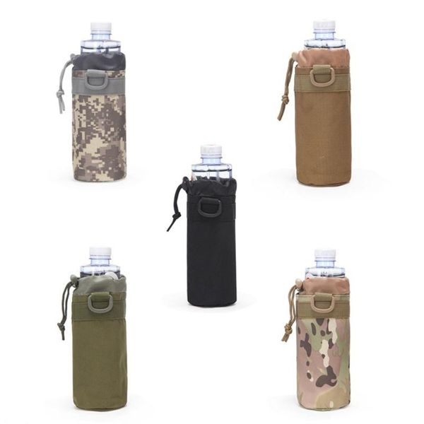 

outdoor bags hunting water bottle bag molle system kettle pouch holder camping cycling drawstring for backpack