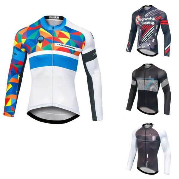 

racing jackets men's long sleeve cycling jersey bike mountain mtb road breathable quick dry sports clothing, Black;red