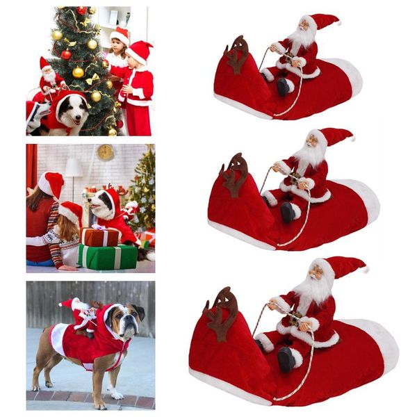 

cat costumes pet christmas costume warm dressing up adjustable bust clothing for holiday party