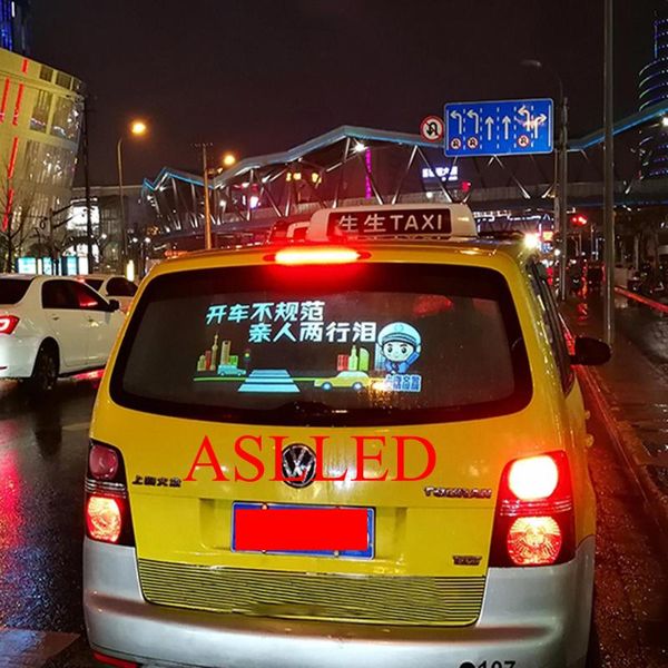 

display mobile billboard p5.2x2.6 car small led display, window transparent advertising screen phone sending program