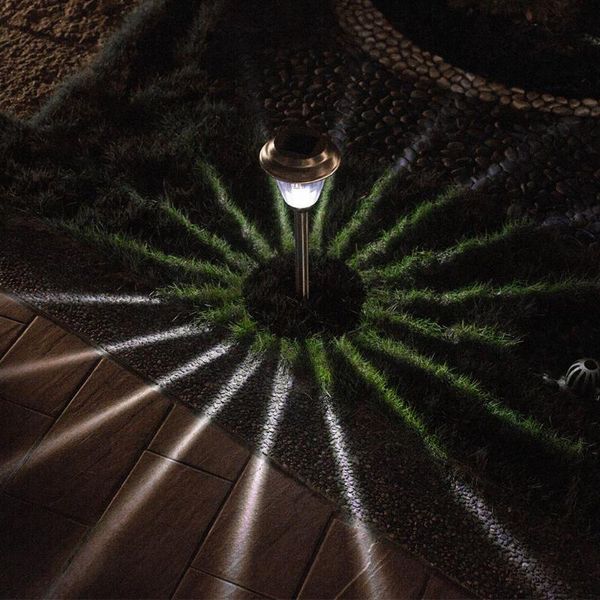 

solar light outdoors lawn led super bright garden lights stainless steel decorative landscape lamps powered lighting