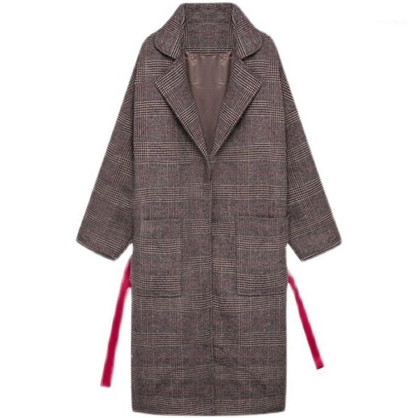 

women's wool & blends trendy 2021 autumn and winter clothing mid-length, Black