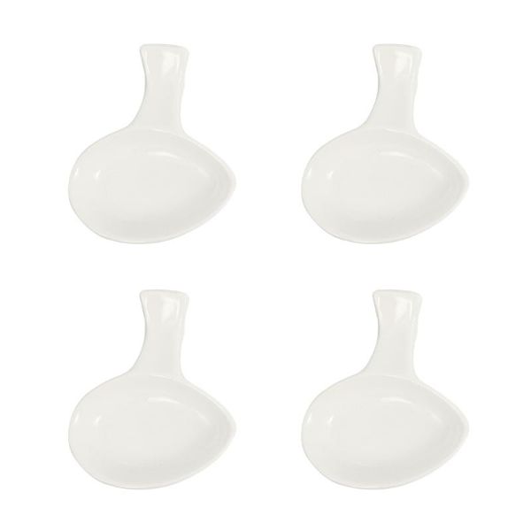 

chopsticks 4pcs creative dipping plates bowls rest for home (white)