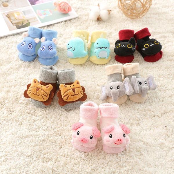 

socks baby floor non-slip cotton cartoon doll infant fashion toddler girls boys soft cute boots clothing, Pink;yellow