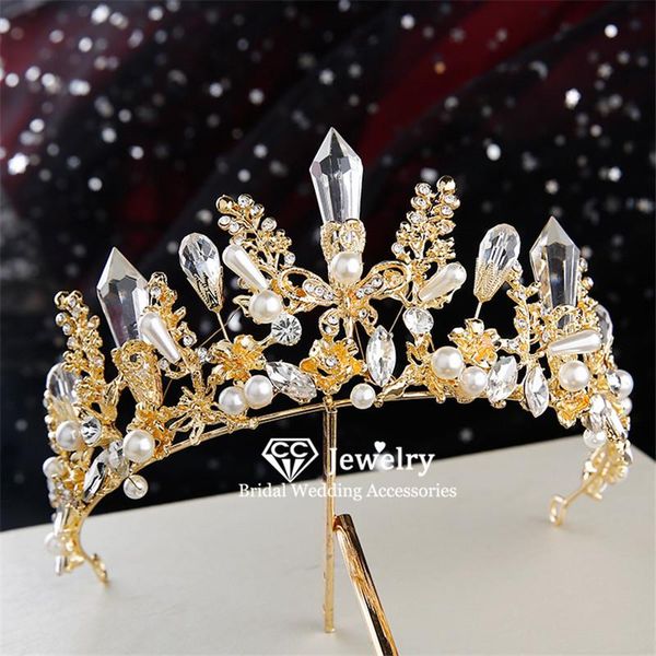 

hair clips & barrettes tiaras and crowns hairband fashion jewelry wedding accessories for women engagement bride crown baroque party gift, Golden;silver