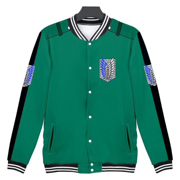 

women's jackets anime attack on titan baseball uniform harajuku polyester fabric fashion streetwear classic clothes, Black;brown