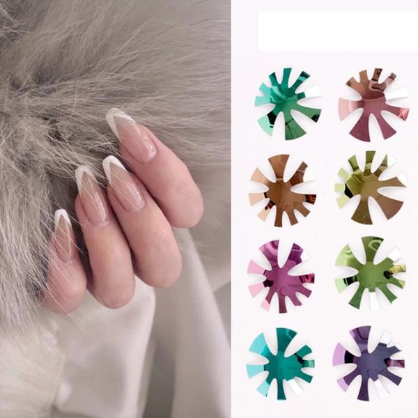 

nail art equipment 1pcs edge trimmer metal french cutter gel template manicure tool 8 colors, Silver