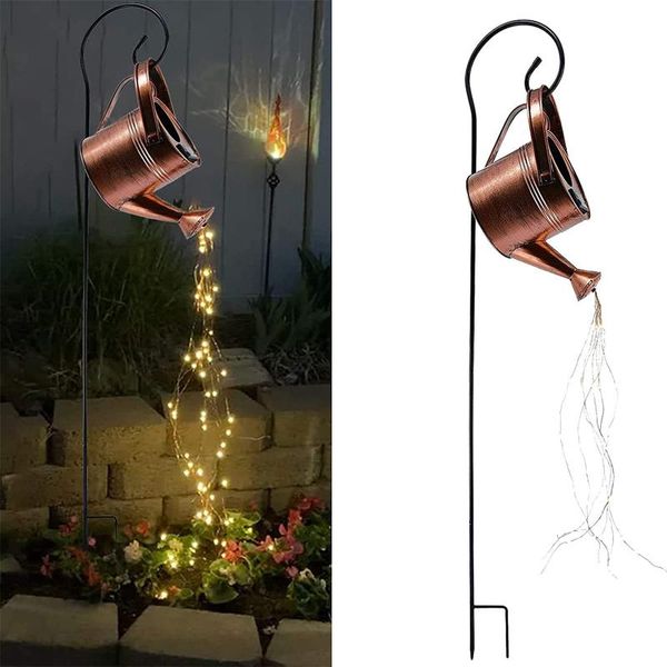 

solar lamps led garden lawn lamp creative watering can sprinkles star type shower art light decoration outdoor gardening