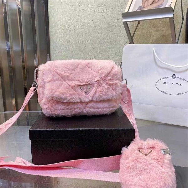 

postman autumn winter new two one plush single shoulder messenger bag hobo armpit bag purse outlet