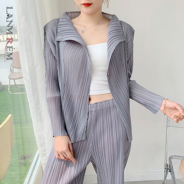 

pleated casual jacket women's large size summer long sleeve lapel coat female outwear clothing 2d3591 210507, Black;brown