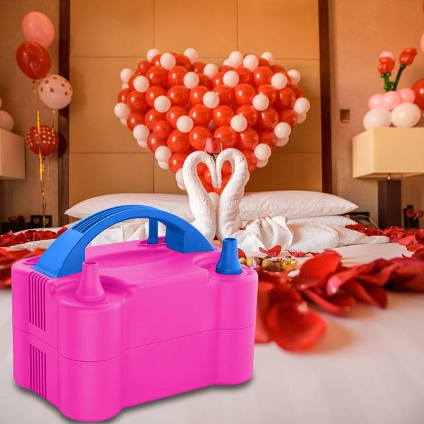 

party decoration double hole portable electric balloon inflator pump eu plug nozzle air compressor inflatable blower