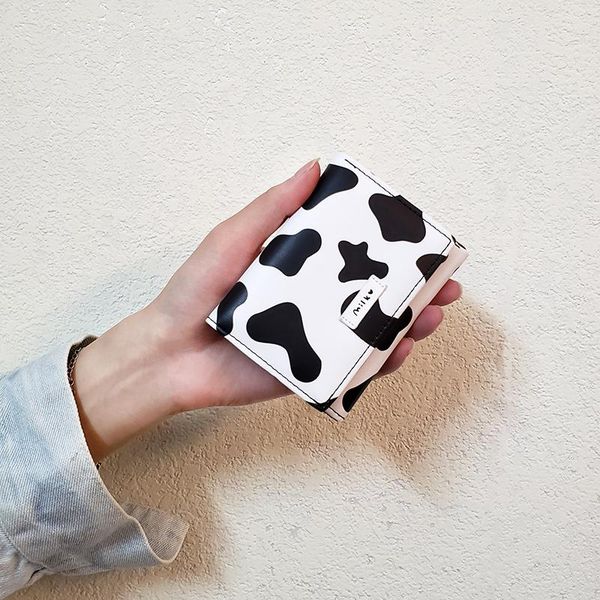 

purse ins fashion women's short pu wallet coin lady card case cute trend small korean student bag 1 order, White
