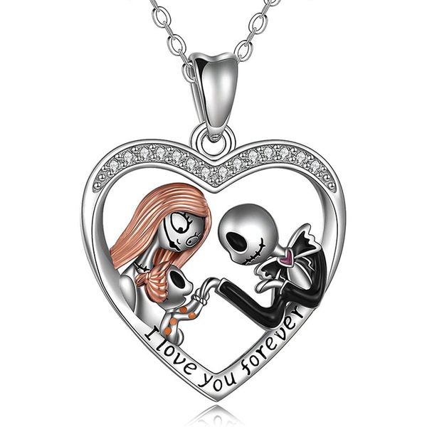 

10pcs fashionable creative parent's love pendant necklace for men and women christmas gifts, Silver