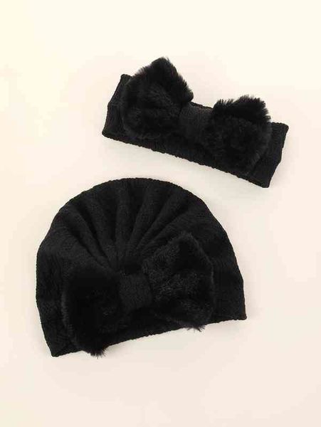 

baby bow knot hat & headband she02, Yellow