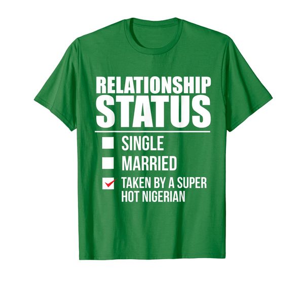 

relationship status taken super nigerian pride nigeria t-shirt, White;black