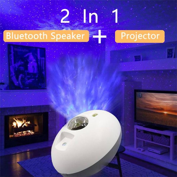 

mini speakers starry sky led water pattern projection bluetooth speaker oval bedroom sleep night light laser remote control romantic lamp