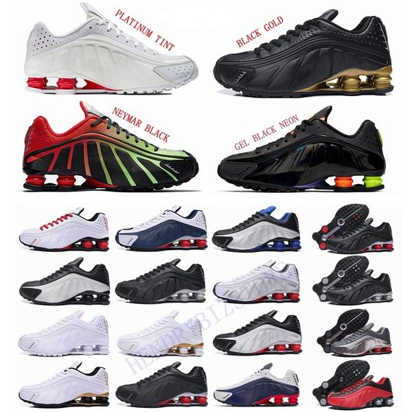 Nuovo arrivo Scarpe da corsa da uomo a 4 colonne Platinum Tint 4s Sport Neymars Bianco Nero Oro Gel Neri Neon Volt Game Royal Sneakers Tennis Jogging Trainers Taglia 41-46