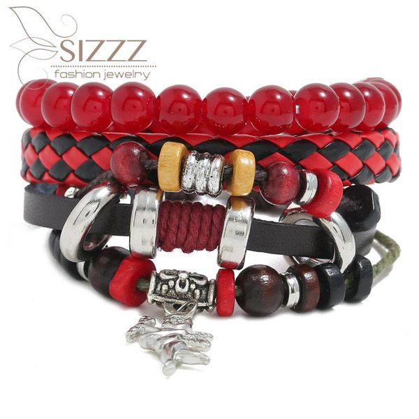 

cross-border e-commerce source handmade beaded diy combination bracelet&bangles for women/men charm bracelets, Golden;silver