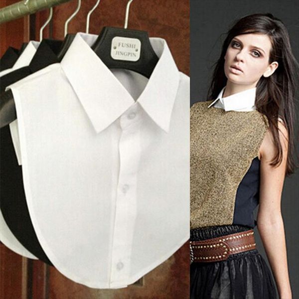 

vintage solid shirt white amp black blouse detachable collars fake collar for women blouses shirts clothes accessories, White;black