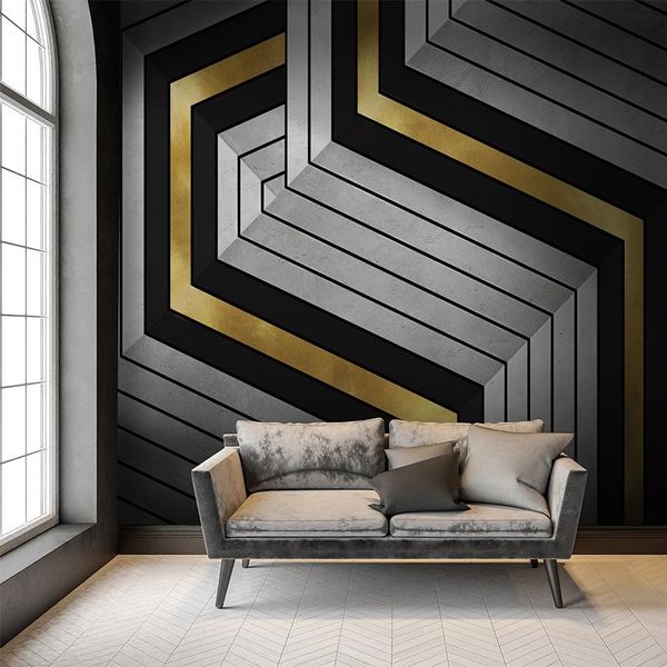 

wallpapers masar modern minimalist geometric custom mural company el striped background wallpaper villa light luxury polyline