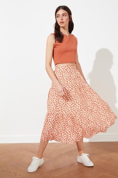 

skirts trendyol high waist skirt twoss21et0041, Black