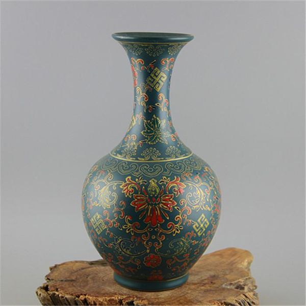 

vases jingdezhen antique enamel vase yong zheng green glaze with flower pattern imitation of ancient porcelain kiln